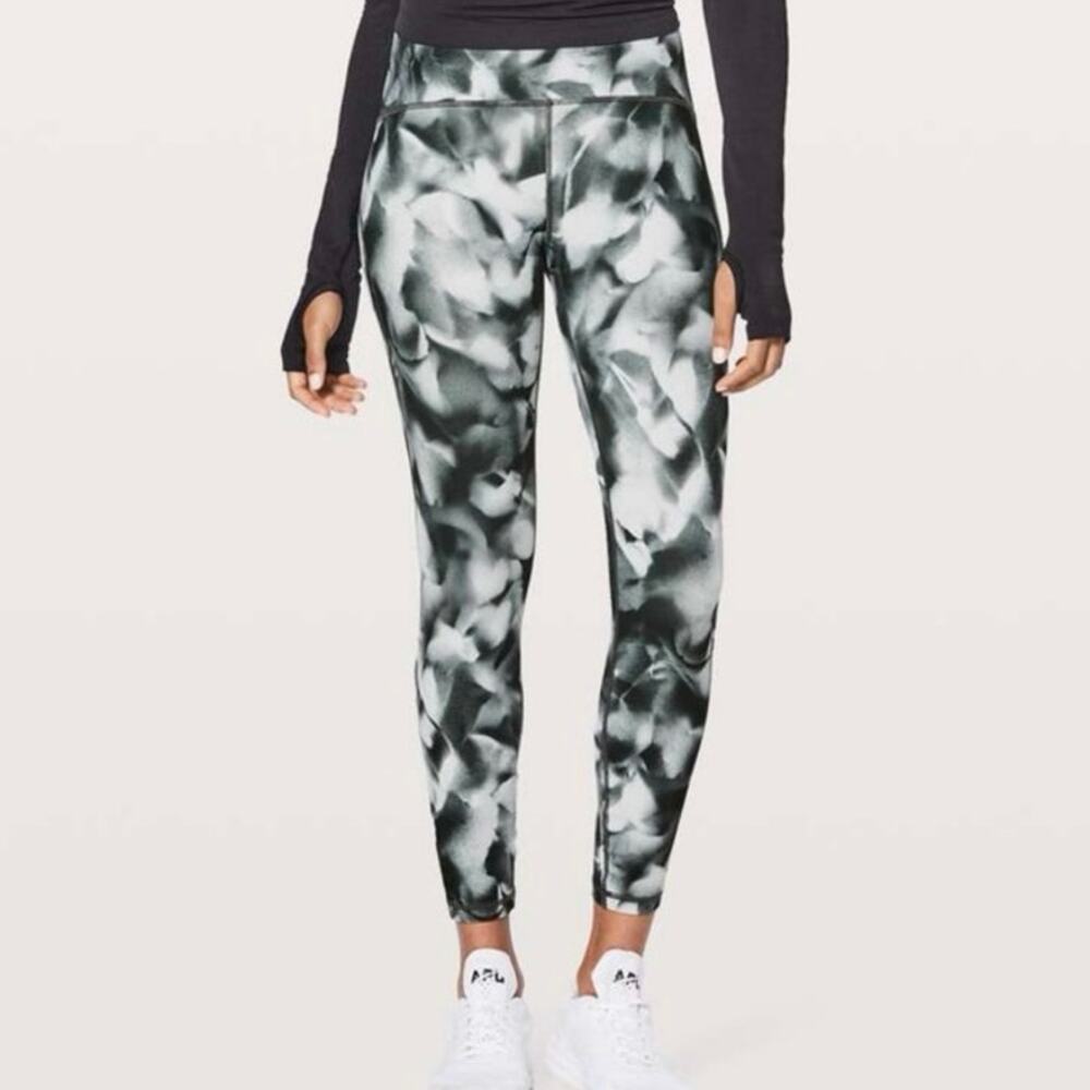 lululemon athletica Black & White Abstract Print Leggings
